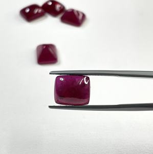 Cabujón de Rubí Natural de Alta Calidad, Color Rojo Rosado, 9x11mm, Octagonal, Tratado con Calor, Gema Suelta para Joyería - Product Image 4