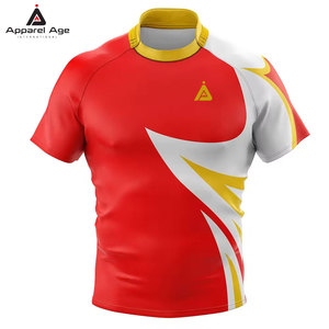 เสื้อรักบี้ขายตรงจากโรงงาน ผลิตตามสั่งสำหรับทีม ระบายอากาศได้ดี เป็นมิตรกับสิ่งแวดล้อม ผลิตจากโพลีเอสเตอร์ 100% ชุดฝึกซ้อมกีฬา - Product Image 2