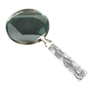 Loupe en métal de taille et de forme personnalisées, finition chromée avec poignée en acrylique - Product Image 3