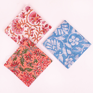 Hand Block Printed Cotton <b>Bandana</b> For Men & Women Ethnic Square Scarf Sustainable Style Headband Traditional Craft Face Cover - Product Image 4