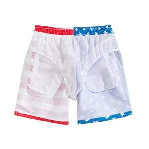 Short de plage américain Maillot de bain imprimé drapeau américain pour l'été Short de plage à séchage rapide Short de bain patriotique - Product Image 3