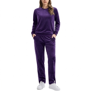 Ensemble décontracté moderne pour femmes, haut à manches longues et col rond, pantalon droit confortable - Product Image 6