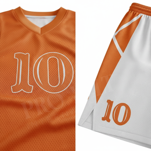 Comfortable Polyester Basketball Uniform Set Quick Dry Custom Team Jersey and Shorts for Training Competition and Tournament Use - Product Image 4