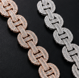 Custom Moissanite Diamond <b>Men</b> <b>Necklace</b> Hip hop Solid <b>Silver</b> Gold Plated Iced Out Cuban Link Chain Jewelry <b>Necklace</b> Accessories - Product Image 4