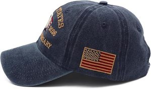Gorra Bordada con el Águila de Estados Unidos, 250.º Aniversario 1776-2026, con Parche de la Bandera Americana, Ajustable, de 6 Paneles - Product Image 6