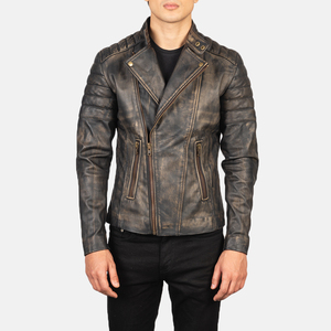 New Arrivals Gentleman Fashion <b>Men</b> <b>Leather</b> <b>Jacket</b> Warm Zipper Pocket Slim Safari Style <b>Men</b> Autumn Genuine <b>Leather</b> <b>Jacket</b> For <b>Men</b> - Product Image 1