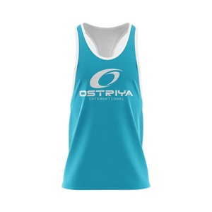 เสื้อกล้ามออกกำลังกายผู้ชาย Ostriya International ผ้าฝ้ายผสมสแปนเด็กซ์ ระบายอากาศ แห้งเร็ว ไม่หดตัว น้ำหนักเบา เหมาะสำหรับฟิตเนส - Product Image 1