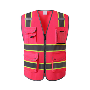 Gilet de travail unisexe en maille polyester réfléchissant et fluorescent, antistatique, certifié CE, directement de l'usine, avec logo personnalisé, prix B2B - Product Image 6