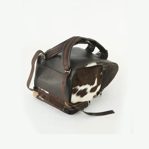 Mochila de Cuero Vacuno con Flecos, Estilo Bohemio, Múltiples Bolsillos, Unisex, Mochila de Día con Respaldo Suave, 15 Pulgadas - Product Image 3