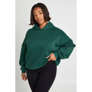 Sweat-shirts pour femmes de haute qualité 100% coton avec logo personnalisé sur le devant, en polaire respirant pour l'automne et l'hiver - Product Image 1