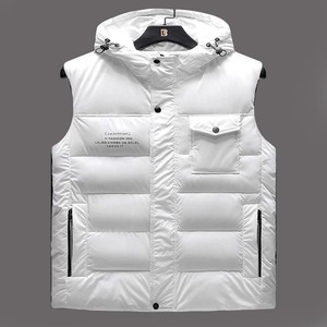 Gilet d'hiver pour homme Bearfit, 100% coton, matière extérieure vert foncé, fourrure coupe-vent, écologique, style vintage, fermeture éclair sur le devant, vêtement d'extérieur - Product Image 4