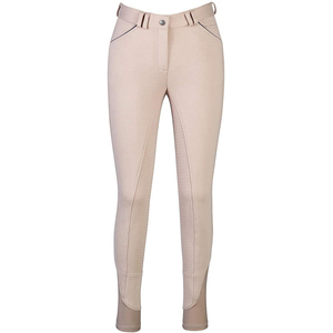 Pantalon d'équitation taille haute pour femme, longueur intégrale, design découpé, beige, Spandex/Polyester, extensible dans quatre directions, color block, séchage rapide, personnalisable - Product Image 4