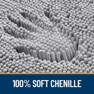 Tapis de bain rectangulaire minimaliste en microfibre 100% coton, gris uni, séchage rapide, avec support en PVC, personnalisable pour le sol de la salle de bain - Product Image 4