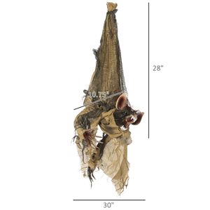 Decoración de Murciélago Colgante de Halloween de 28 Pulgadas, Tamaño Real, con Sonido y Efecto de Luz Activado por Movimiento - Product Image 3