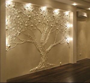 Mural de pared de piedra arenisca personalizable, panel ecológico hecho a mano, decoración de piedra para entrada de villa - Product Image 2