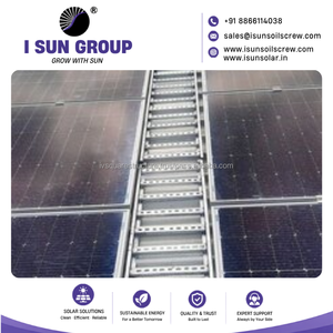 Plateforme de passage industrielle en grille métallique galvanisée pour l'entretien des panneaux solaires en usine - Product Image 3