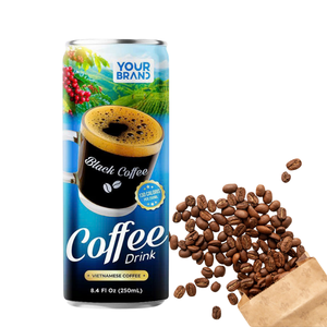 เครื่องดื่มกาแฟพร้อมดื่ม 250 มล. พรีเมียม กาแฟสดใหม่ ผลิตจากโรงงานในเวียดนาม รับผลิตแบบ OEM/ODM แบรนด์ส่วนตัว - Product Image 1
