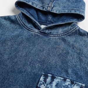 Custom Oversized Cropped Acid Wash <b>Distressed</b> Vintage Streetwear Hoodie Sweatpants Two Piece Set Men Winter Cotton Fit - Product Image 4