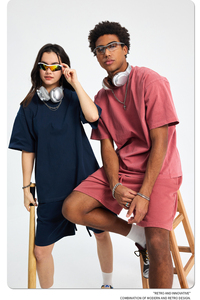 Ensemble décontracté d'été personnalisé pour homme : T-shirt à manches courtes et short, ensemble de survêtement uni pour homme, vêtements de marque pour homme, ensemble 2 pièces - Product Image 5