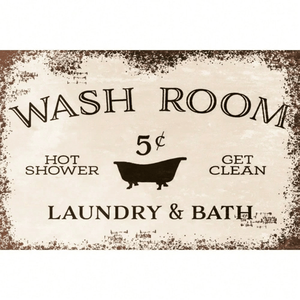 Letrero de Pared de Madera Vintage CIFbuy, Decoración Esencial para Lavandería y Baño, TikTok para Servicio de Recogida Temu - Product Image 1