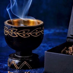 Décoration d'intérieur et d'hôtel : Brûleur d'encens arabe en métal exquis, Ornement Eid Mubarak de HF Crafts, Fait main, Écologique, Haut de gamme - Product Image 2