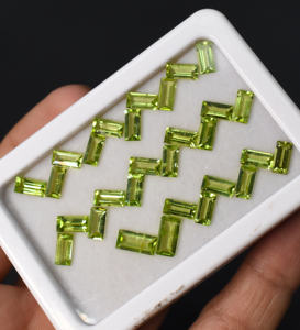Peridoto Natural Corte Baguette Suelto 10x5 mm Gema Suelta para Fabricación de Joyas - Product Image 5
