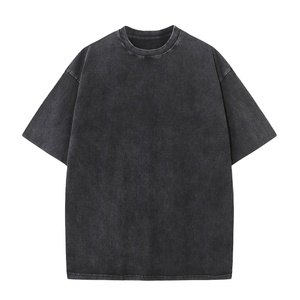 T-shirts surdimensionnés vintage pour hommes, imprimés sur mesure, effet délavé - 100% coton, écologiques et respirants, fabriqués par HS 2026 - Product Image 4