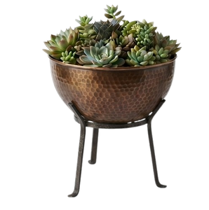 Wholesale Supplies Copper Hammered Flower Planter <b>Pot</b> Factory Customized Best Design Flowering Planter - Product Image 2