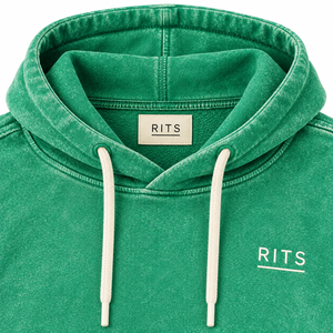 RITS <b>Women's</b> <b>Green</b> Hooded Sweatshirt <b>Fleece</b> Casual Solid Color Letter Print Regular Fit Autumn Wear cheap price wholesale - Product Image 4