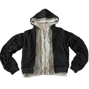 Sudadera con Capucha Extra Grande de Algodón Grueso de Alta Calidad Personalizada para Hombre, con Cierre, Estilo Vintage, Lavado Enzimático - Product Image 6