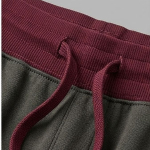 กางเกงวิ่งขนแกะของผู้ชายมีแถบคาดเอวผ้าสีตัดกันกางเกงออกกำลังกายแบบลำลองทรงสลิมฟิต - Product Image 2