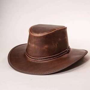 Top Trending High Quality Leather Design Cowhide Cowboy <b>Hats</b> for Men Fashionable Adult <b>Western</b> Cowboy <b>Hats</b> - Product Image 4