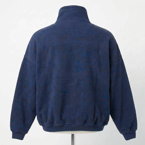 Sweat-shirt à capuche polaire uni personnalisé avec logo, demi-zip, vente en gros, fabricant de streetwear haut de gamme, sweat-shirt quart de zip - Product Image 4