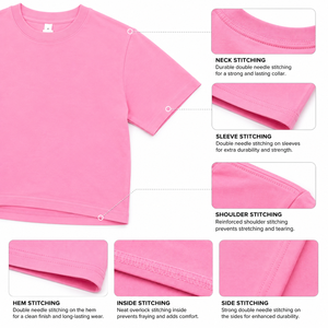 Camiseta Casual de Manga Corta para Hombre, Cuello Redondo, Color Sólido, Tejido Jersey, 100% Algodón, Alta Calidad, Rosa - Product Image 6