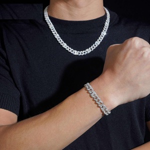 Collar de Cadena Cubana de Lujo con Moissanita, Joyería Hip Hop Iced Out, Chapado en Oro/Plata, Pieza Destacada de Plata Esterlina - Product Image 3