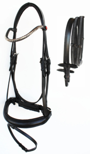 Nueva y Exclusiva Diadema de Cuero Hecha a Mano con Cristales y Pedrería, Estilo Inglés, para Caballo, Personalizable en Color y Tamaño - Cob-Full - Product Image 4