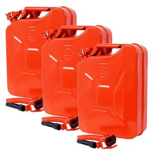 Bidon à carburant en acier flexible de 20 litres (5 gallons) avec bec verseur portable, bidons métalliques pour l'essence des voitures et des camions - Product Image 1