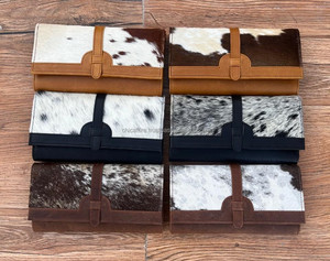 Pochette en cuir de vachette à motif occidental Pochette Portefeuille Couleur marron Cheveux Offre Spéciale sur peau de fourrure Portefeuille en cuir Cadeau pour femme - Product Image 4