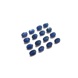 พลอยไพลินสีน้ำเงินธรรมชาติทรงรีขนาด 7x5 มม. แบบไม่ผ่านการปรับแต่ง, พลอยไพลินสีน้ำเงินธรรมชาติทรงเหลี่ยมสำหรับทำเครื่องประดับ - Product Image 1