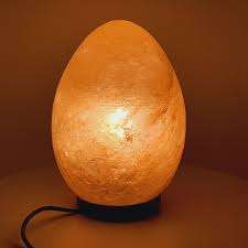 Elegant Egg Shaped Pink Salt <b>Crystal</b> Lamp Natural Craft Wooden Base Night Glow Peaceful Ambience - Product Image 2