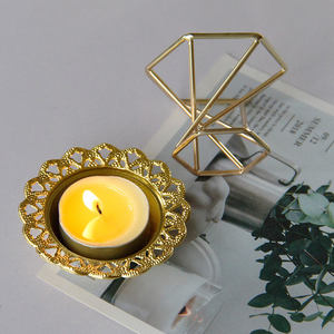 Lighting Accent Metal Unique Shape Gold Finish <b>Candle</b> <b>Holder</b> Centerpiece Home New Arrival Wedding and Party - Product Image 5