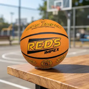 Balón de Baloncesto de Goma Premium - Cámara de Látex, Superficie Antideslizante para Juego en Interiores/Exteriores, Alto Rebote, Opciones de Logotipo/Color Personalizadas - Product Image 1