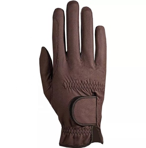 Gants d'équitation en cuir Hardihood International 2026, nouveau design, antidérapants, respirants, durables, avec sangle réglable - Product Image 5