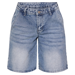Low moq women shorts high <b>waist</b> denim shorts summer shorts casual wear lightweight breathable bulk order - Product Image 3
