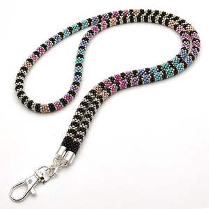 Collar con cordón de cuentas estilo bohemio para mujer, soporte para credencial a precio económico - Product Image 1