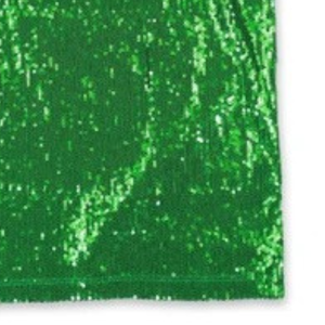 T-shirt à manches courtes vert personnalisé à sequins, motif graphique scintillant, col rond, haut décontracté et tendance, vêtement de fête étincelant pour femme, tenue élégante - Product Image 3