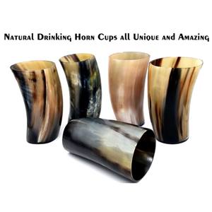 Jarra de Cuerno de Buey Auténtico Hecha a Mano, Pulida, Natural, Ecológica, Única, con Logotipo Personalizado - Product Image 4