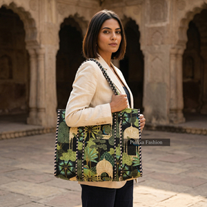 Sac fourre-tout matelassé en coton indien imprimé à la main motif paon floral, sac de plage et de week-end pour femme, fabricant de Jaipur - Product Image 4