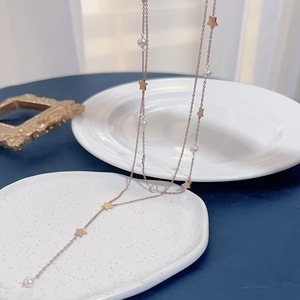 Nouveau collier en perles en forme d'éventail, tendance, luxe léger, de niche, polyvalent, perle de coquillage naturelle d'eau douce - Product Image 2