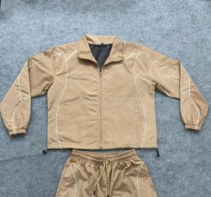 Conjunto Deportivo para Hombre, Chaqueta y Pantalones con Cordón, 100% Nailon, Líneas Reflectantes, Logotipo Digital, Estilo Vintage, Cortavientos 2026 - Product Image 3